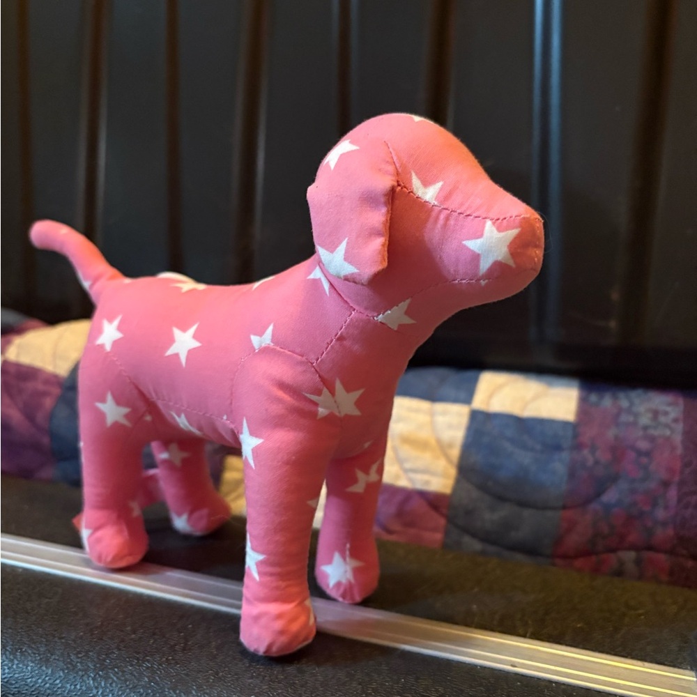 Victoria's Secret Pink Plush Dog with White Stars